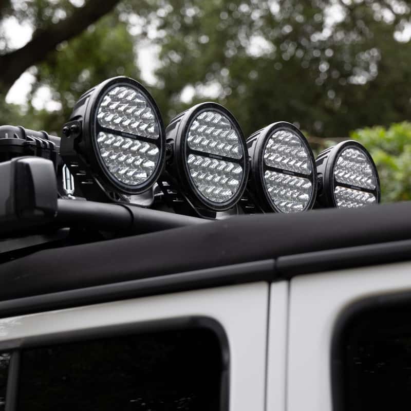 Go Rhino — Go Rhino Xplor Blackout Series Round Single LED Spot Light Kit w/DRL (Surface Mount) 9in. - Blk
BLK-9"LightKit W/DRL - view 6