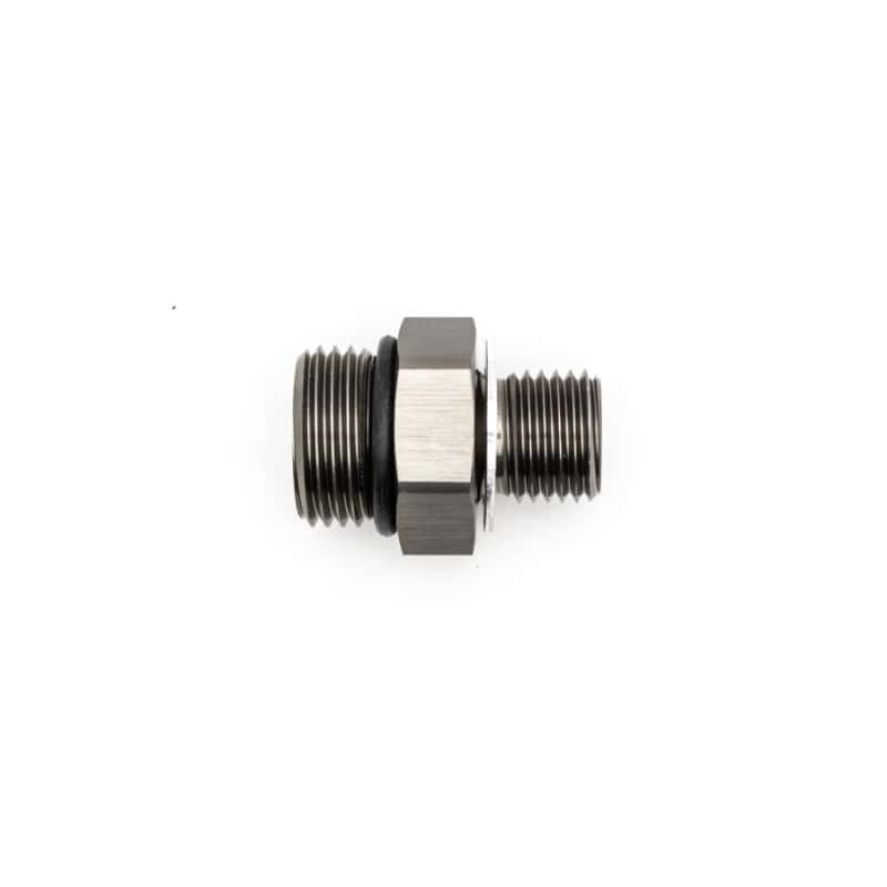 DeatschWerks — DeatschWerks 8AN ORB Male To 14 X 1.5 Metric Male (Incl O-Ring and Crush Washer) - view 2