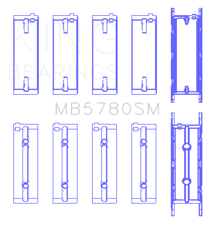 King Engine Bearings — King Engine Bearings BMW N47 D20 A/B/C/D/N47 C20 A (Size +0.50mm) Main Bearing Set
Engine Bearing - view 1