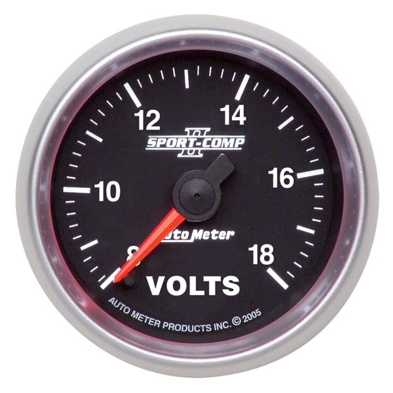 AutoMeter — Autometer Sport-Comp II 2 1/16in. 18V Digital Stepper Motor Electronic Voltmeter
2-1/16" VOLTMETER, 8 - view 1