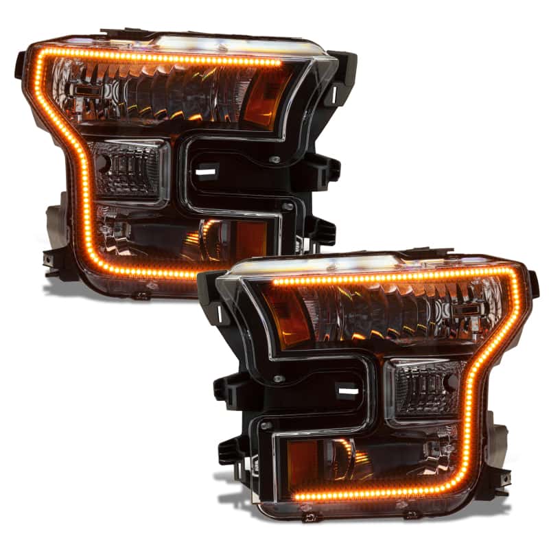 ORACLE Lighting — Oracle 15-17 Ford F-150 Dynamic RGB+A Pre-Assembled Headlights Halogen - Blk Edition - - view 6