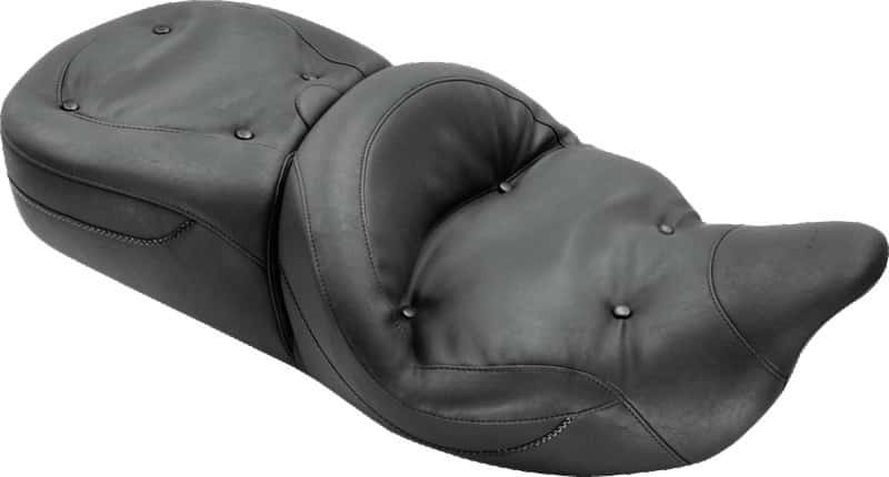Mustang Motorcycle — Mustang 08-21 Harley Electra Glide, Rd Glide, Rd King, Str Glide Touring 1PC Seat Regal - Black - view 2