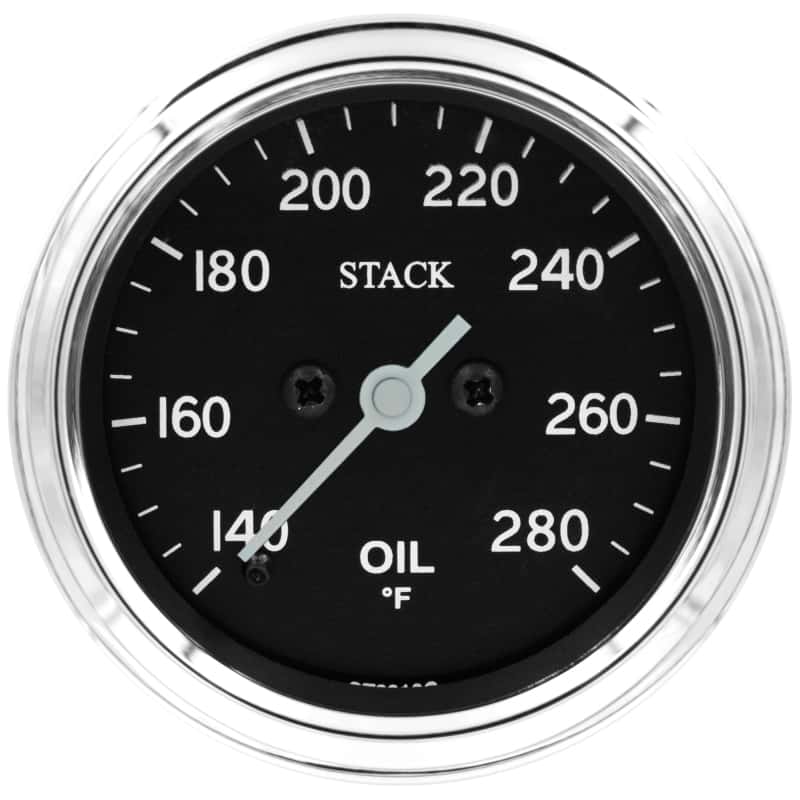 AutoMeter — Autometer Stack 52mm 140-280 Deg F 1/8in NPTF Male Pro Stepper Motor Oil Temp Gauge - Classic
Ga OT Stpr 280F Clsc - view 1