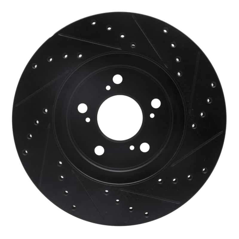 R1 Concepts — R1 05-12 Acura RL Front Left Drilled & Slotted Black Brake Rotor
R1 Brake Rotor Drill - view 5