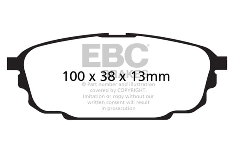 EBC — EBC 01-04 Mazda Protege 2.0 (Rear Rotors) Ultimax2 Rear Brake Pads
Disc Brake Pad - view 1