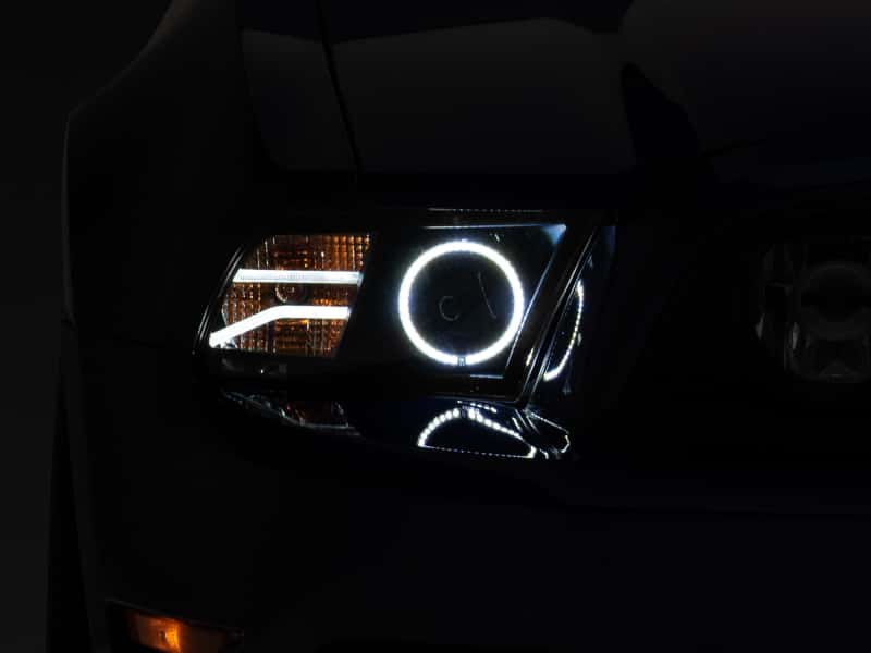 Raxiom — Raxiom 13-14 Ford Mustang LED Halo Projector Headlights- Black Housing (Clear Lens)
Headlights - view 2