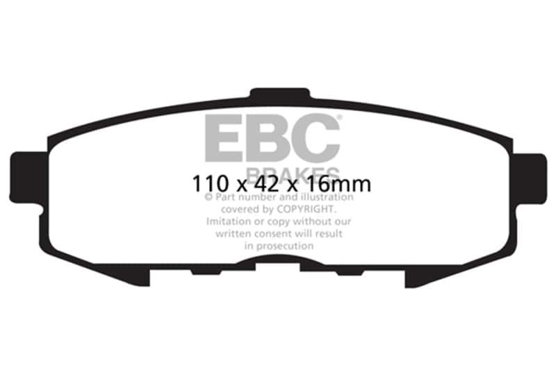 EBC — EBC 04-06 Mazda MPV 3.0 Ultimax2 Rear Brake Pads
Disc Brake Pad - view 1