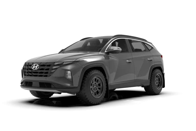 Rally Armor — Rally Armor 22-24 Hyundai Tucson Black UR Mud Flap w/White Logo
Mud Flap - view 4