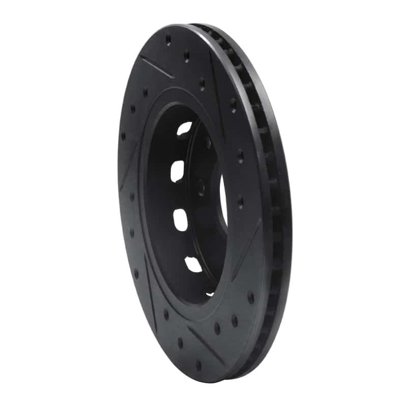 R1 Concepts — R1 94-00 Kia Sephia Front Left Drilled & Slotted Black Brake Rotor
R1 Brake Rotor Drill - view 4