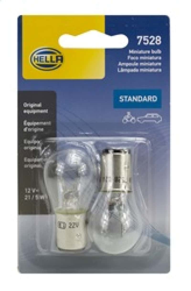 Hella — Hella Bulb 7528 12V 21/5W Bay15D S8 (2)
7528TB Incan Bulb - view 6