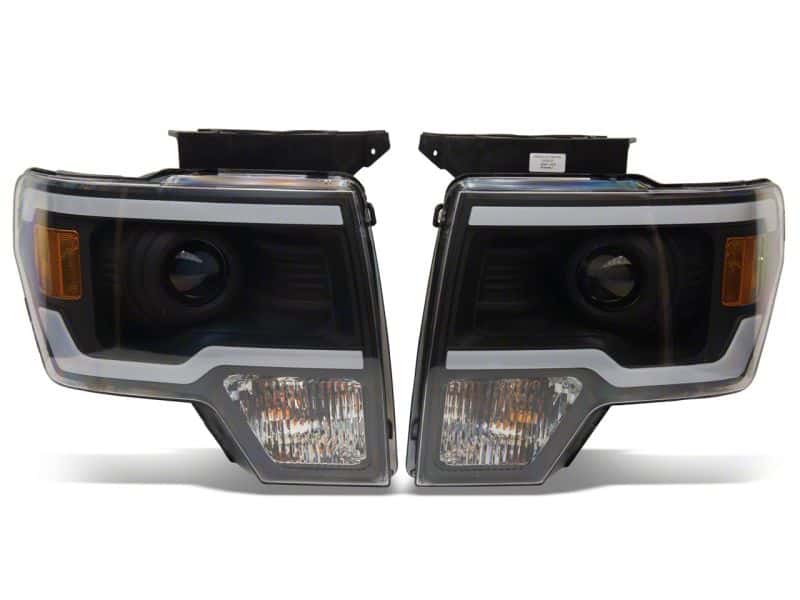 Raxiom — Raxiom 09-14 Ford F-150 Axial Series Projector Headlights w/ LED Light Bar- Blk Housing (Clear Lens)
Headlights - view 11