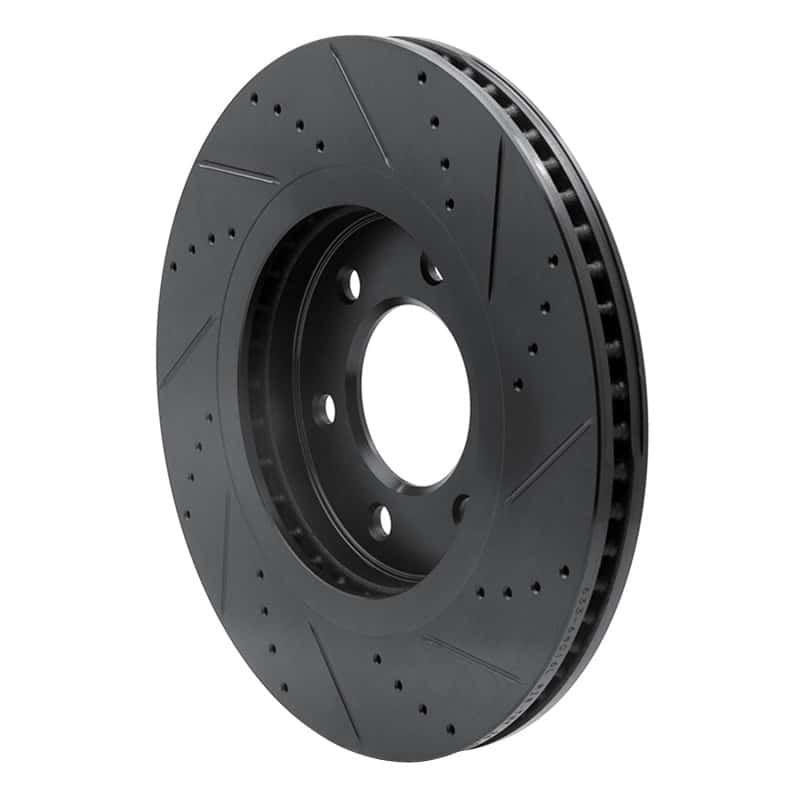 R1 Concepts — R1 07-24 Infiniti QX56 Front Left Drilled & Slotted Black Brake Rotor
R1 Brake Rotor Drill - view 4
