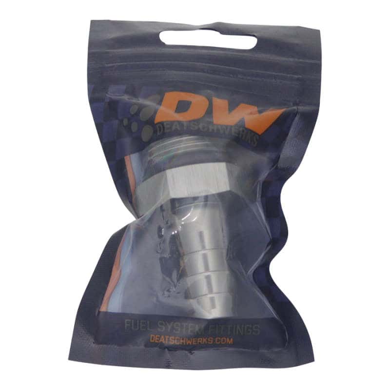 DeatschWerks — DeatschWerks 10AN ORB Male to 1/2in Male Triple Barb Fitting (Incl O-Ring) - Anodized DW Titanium
Lines & Fittings - view 2