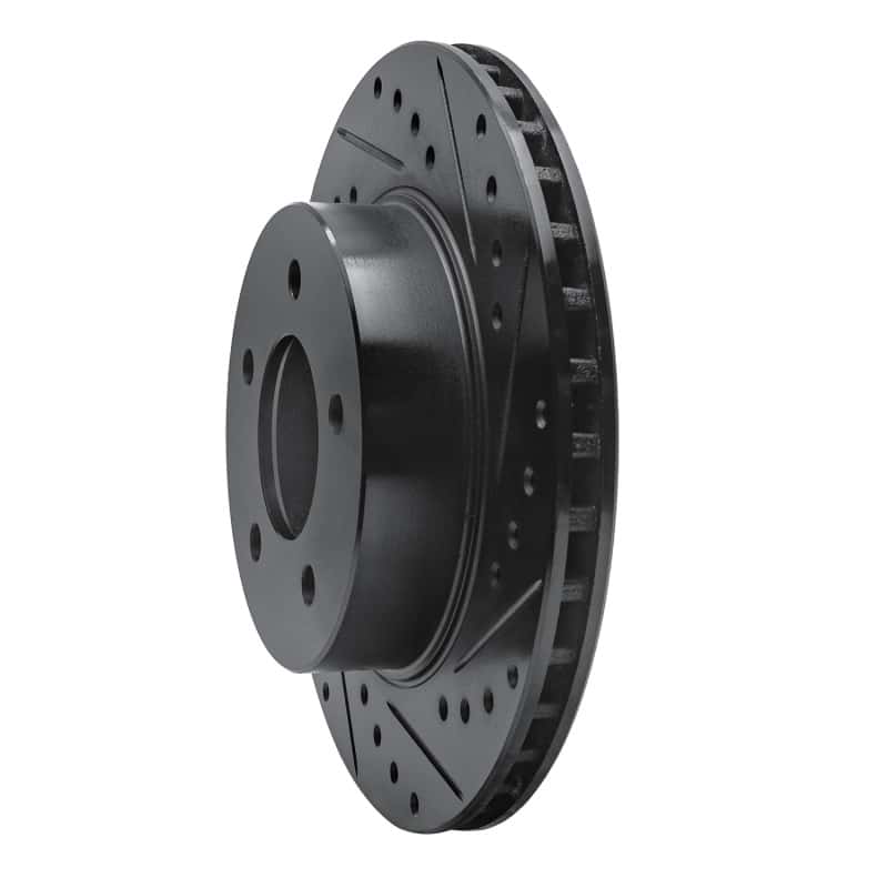 R1 Concepts — R1 87-90 Dodge Dakota 4WD Front Right Drilled & Slotted Black Brake Rotor
R1 Brake Rotor Drill - view 2