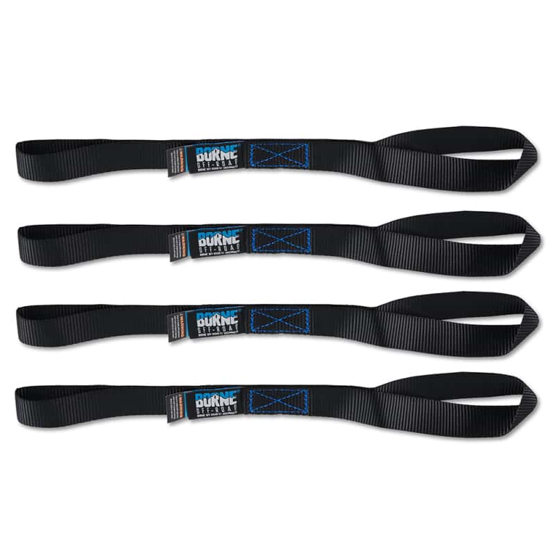 Borne Off-Road — Borne Off-Road Medium-Duty Ratchet Tie-Down Kit (4-Pack) Black - view 2