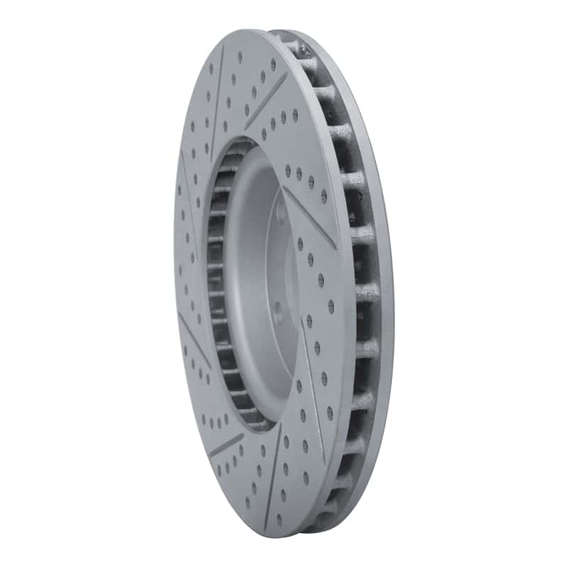 R1 Concepts — R1 14-19 Chevrolet Corvette Front Right Drilled & Slotted Geo-Carbon Rotor - view 4