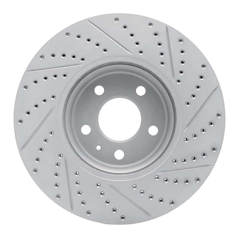 R1 Concepts — R1 08-12 Audi A5 Front Left Drilled & Slotted Geo-Carbon Rotor - view 5