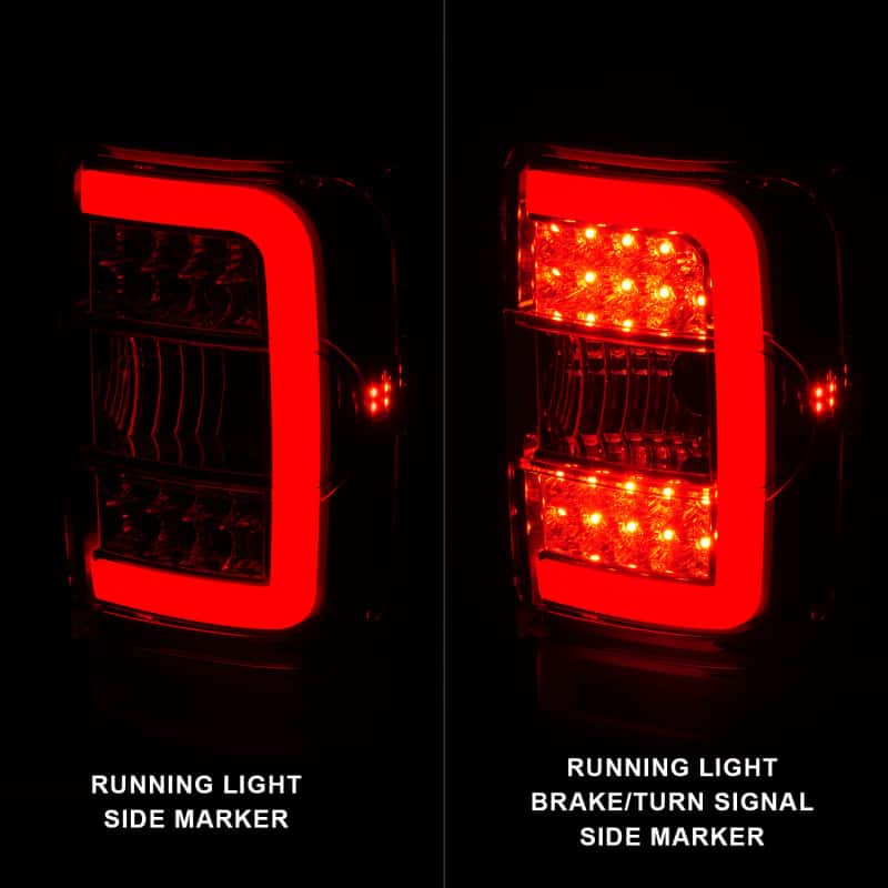 ANZO — ANZO 2001-2011 Ford  Ranger LED Tail Lights w/ Light Bar Chrome Housing Clear Lens - view 9