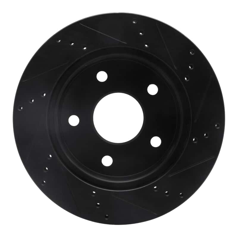 R1 Concepts — R1 05-11 Dodge Dakota 4WD Front Left Drilled & Slotted Black Brake Rotor
R1 Brake Rotor Drill - view 5