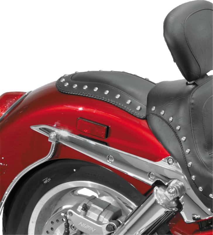 Mustang Motorcycle — Mustang 04-09 Honda VTX1300 Fender Bib w/Studs - Black - view 2