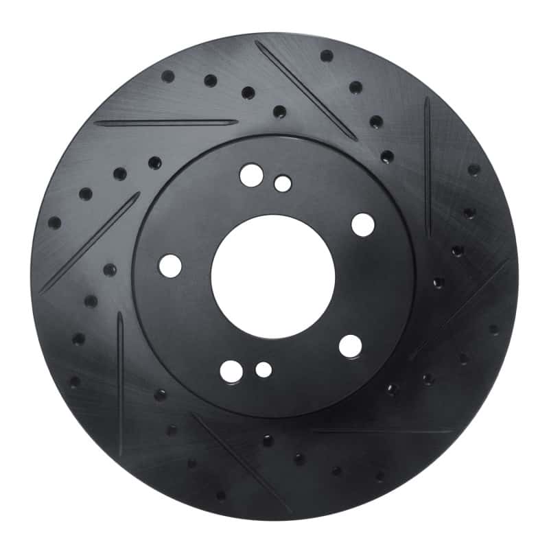 R1 Concepts — R1 89-96 Nissan 300ZX Front Right Drilled & Slotted Black Brake Rotor
R1 Brake Rotor Drill - view 1