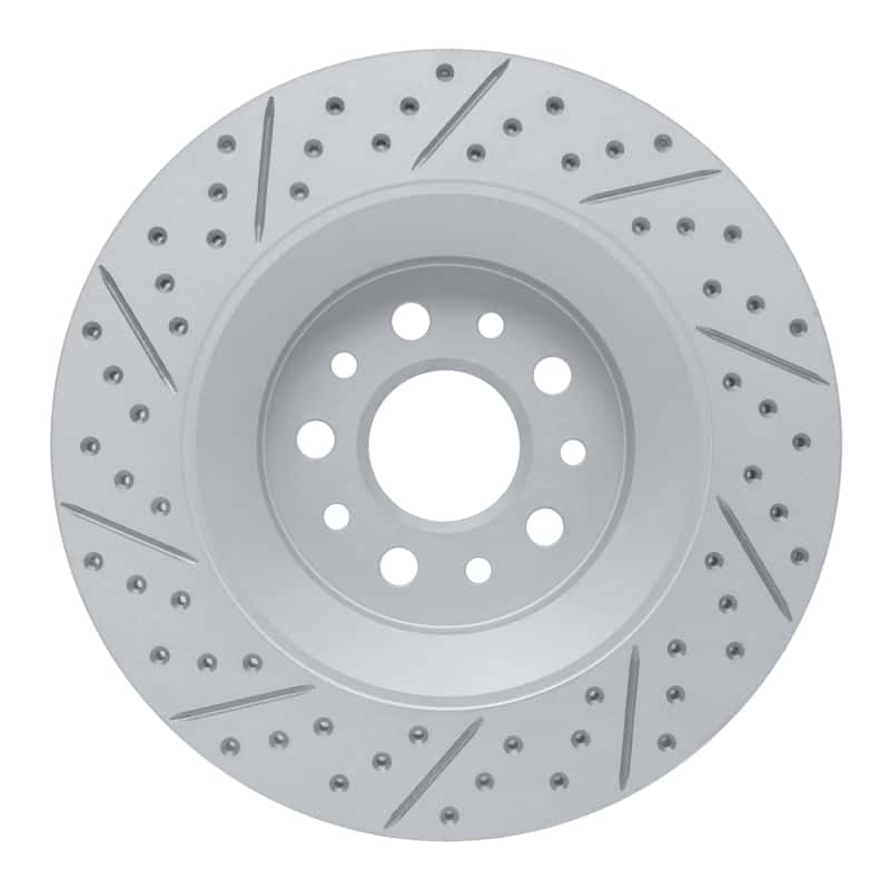 R1 Concepts — R1 17-24 Maserati Ghibli Rear Right Drilled & Slotted Geo-Carbon Rotor - view 5