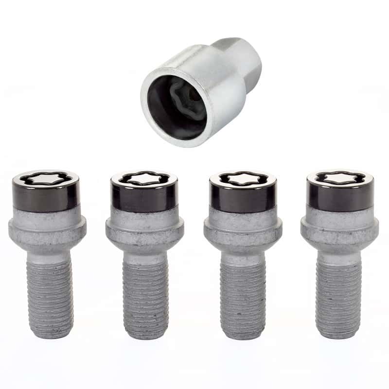 McGard — McGard Wheel Lock Bolt Set - 4pk. (Radius Seat) M14X1.5 / 17mm Hex / 26.7mm Shank Length - Black - view 5