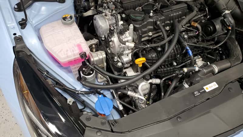J&L — J&L 22-25 Hyundai Elantra N 2.0L Oil Separator 3.0 Passenger Side - Clear Anodized
Oil Separator - view 2