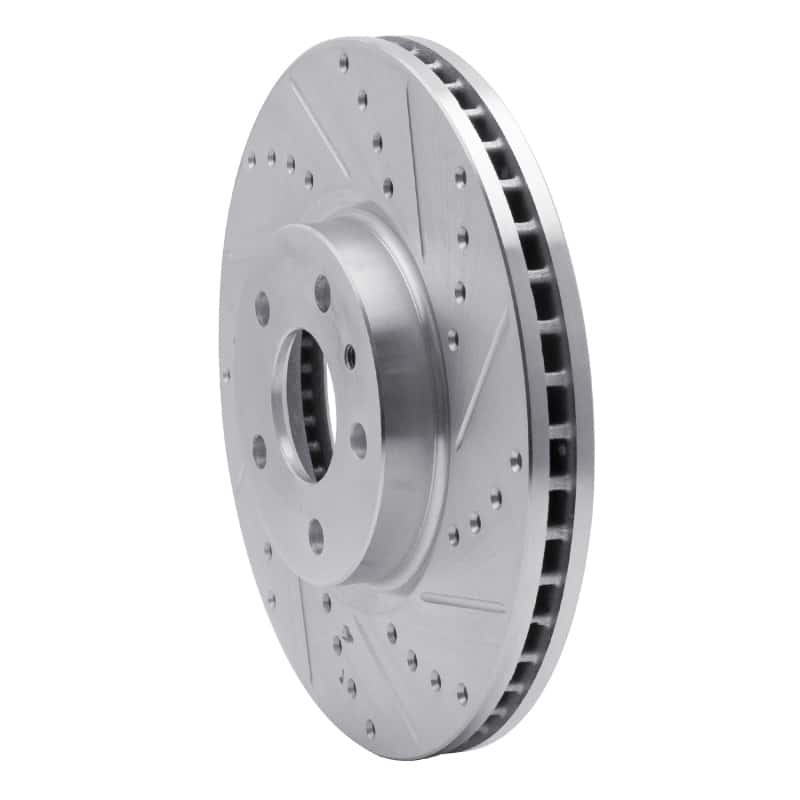 R1 Concepts — R1 13-20 Ford Special SERVICE POLICE Sedan Front Right Drilled & Slotted Silver Brake Rotor
R1 Brake Rotor Drill - view 2