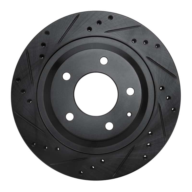 R1 Concepts — R1 93-95 Mazda RX-7 Rear Left Drilled & Slotted Black Brake Rotor
R1 Brake Rotor Drill - view 1