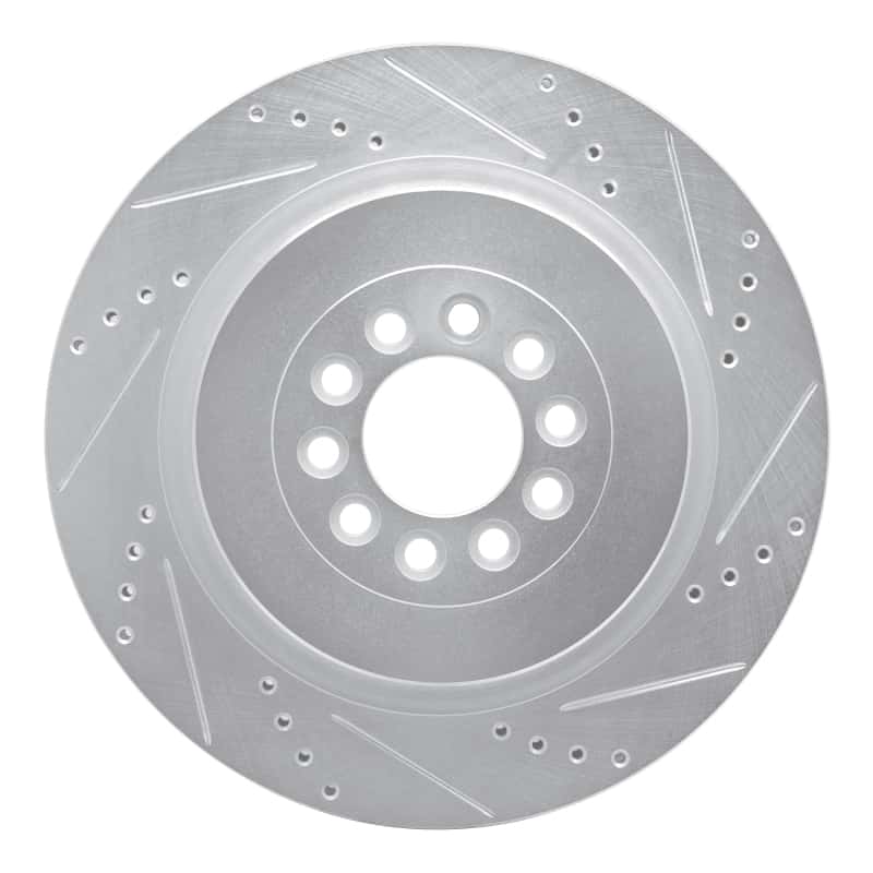 R1 Concepts — R1 03-05 Jaguar XJR Front Right Drilled & Slotted Silver Brake Rotor
R1 Brake Rotor Drill - view 1