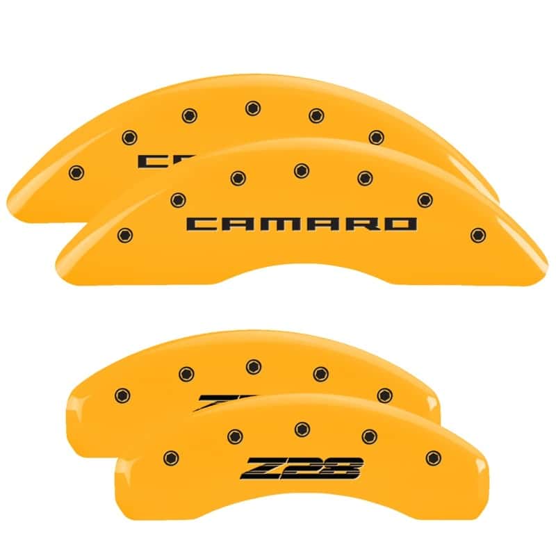 MGP — MGP 4 Caliper Covers Engraved Front Gen 5/Camaro Engraved Rear Gen 5/Z28 Yellow finish black ch
Caliper Covers - view 1