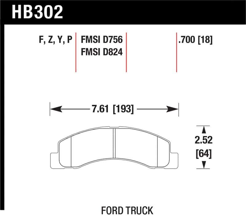 Hawk Performance — Hawk Super Duty Street Brake Pads
Disc Brake Pad - view 1