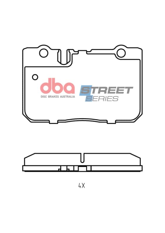 DBA — DBA 97-00 Ford F-250 HD (4 Whl ABS) 4WD Front Street Series Brake Pads
Brake Pad - view 1