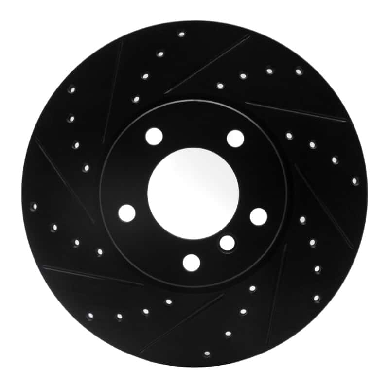 R1 Concepts — R1 07-21 BMW 430I xDrive Front Left Drilled & Slotted Black Brake Rotor
R1 Brake Rotor Drill - view 1