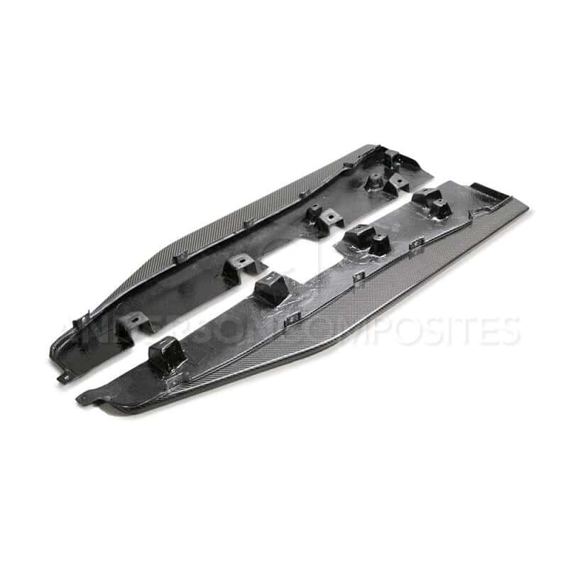 Anderson Composites — Anderson Composites 2020 Ford Mustang/Shelby GT500 Carbon Fiber Side Splitters - view 1