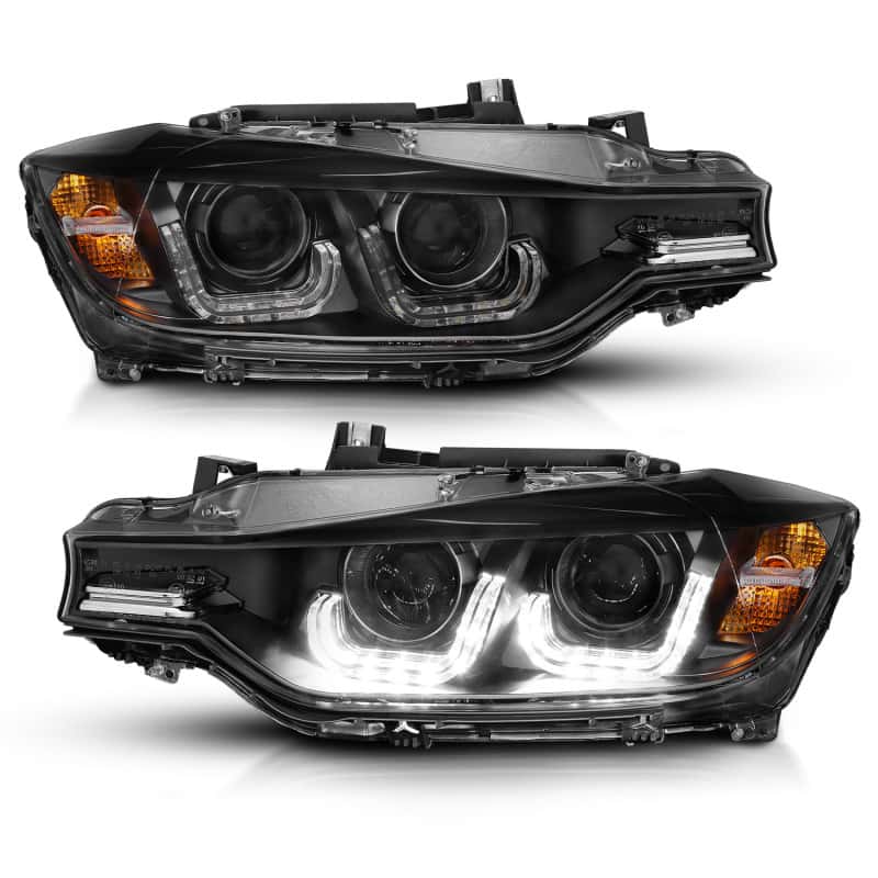 ANZO — ANZO 2012-2015 BMW 3 Series Projector Headlights w/ U-Bar Black
Head Light Set
HdLtSet - view 2
