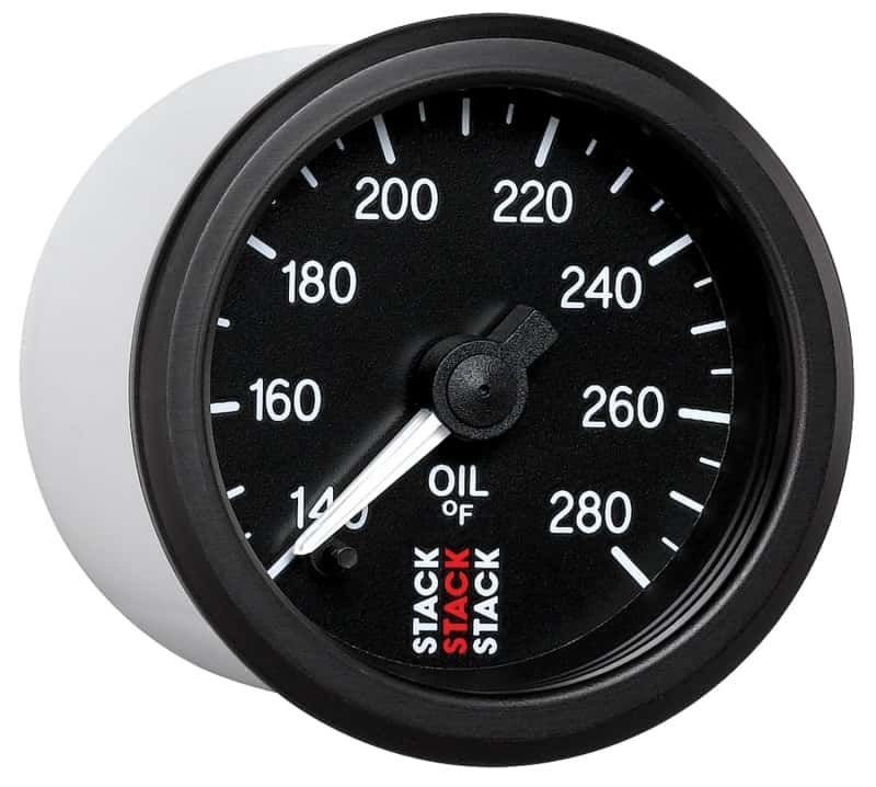 AutoMeter — Autometer Stack 52mm 140-280 Deg F 1/8in NPTF Male Pro Stepper Motor Oil Temp Gauge - Black
Ga OT ProStpr B 280F - view 5