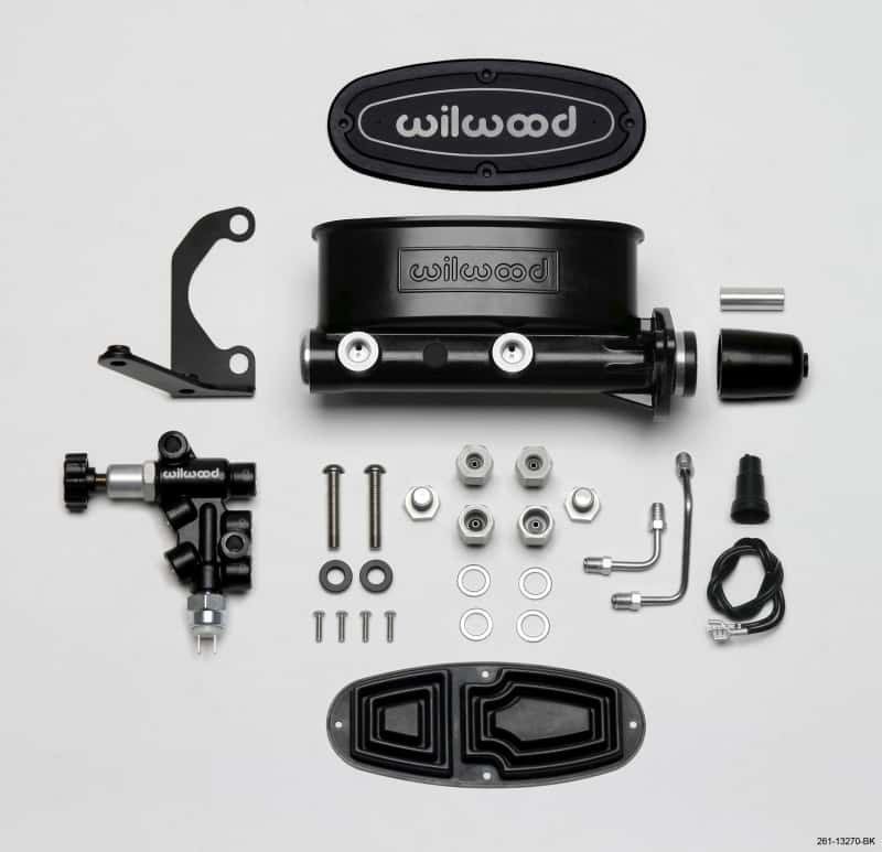 Wilwood — Wilwood HV Tandem M/C Kit w L/H Bracket & Prop Valve - 1 1/8in Bore Black
M/C,TANDEM KIT - view 1