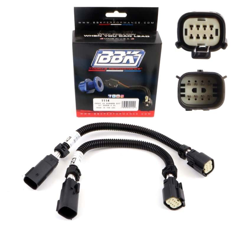 BBK — BBK 05-20 Dodge Hellcat 6.2L 6 Pin Front O2 Sensor Wire Harness Extensions 12 (pair)
O2 Harness Extension
O2SnsrExtCbl - view 2