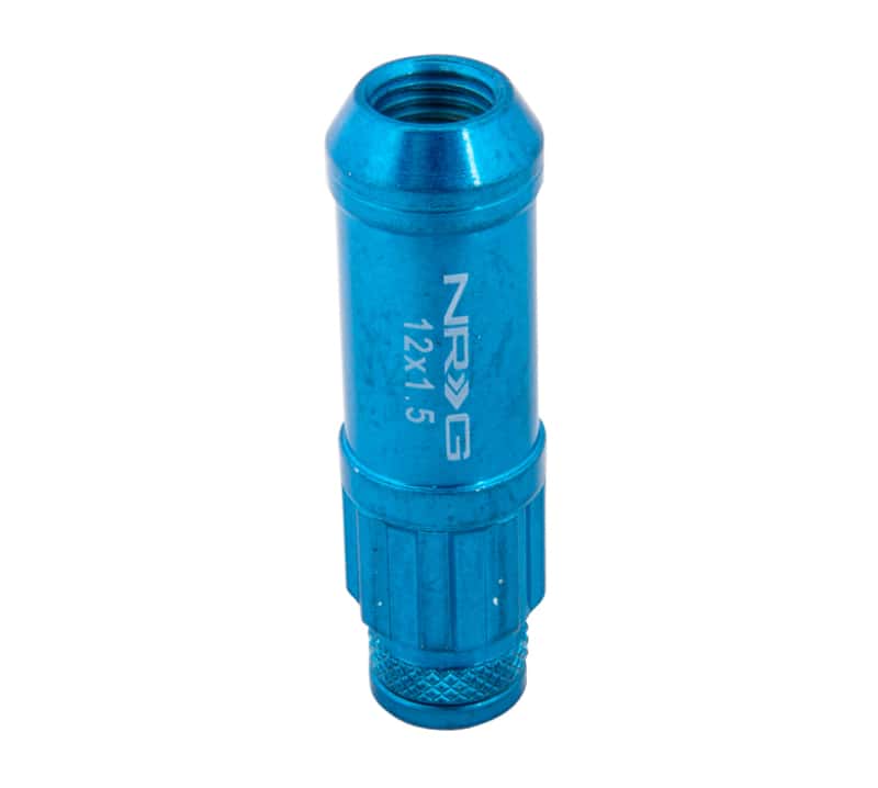 NRG — NRG 700 Series M12 X 1.5 Steel Lug Nut w/Dust Cap Cover Set 21 Pc w/Locks & Lock Socket - Blue - view 4