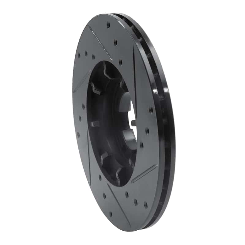 R1 Concepts — R1 85-94 Subaru GL-10 Front Left Drilled & Slotted Black Brake Rotor
R1 Brake Rotor Drill - view 4