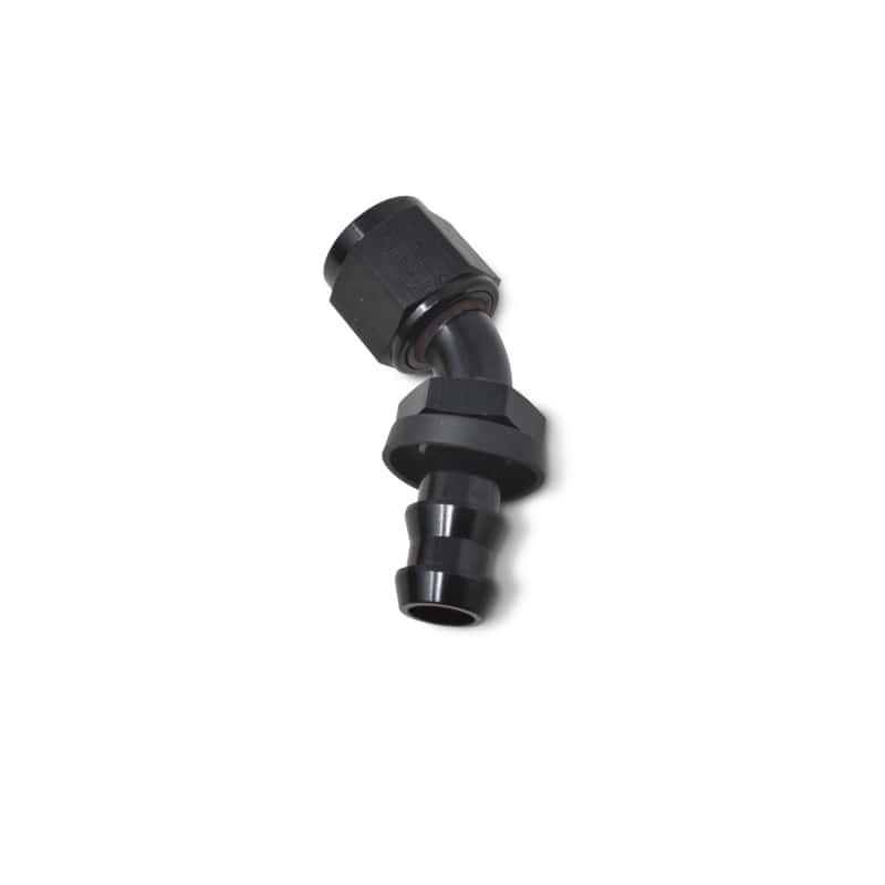 Russell — Russell Performance -4 AN Twist-Lok 45 Degree Hose End (Black)
Hose Fitting - view 6