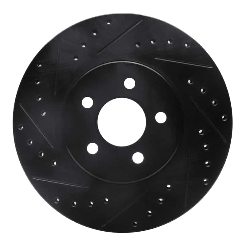 R1 Concepts — R1 95-06 Chrysler Sebring Front Left Drilled & Slotted Black Brake Rotor
R1 Brake Rotor Drill - view 1