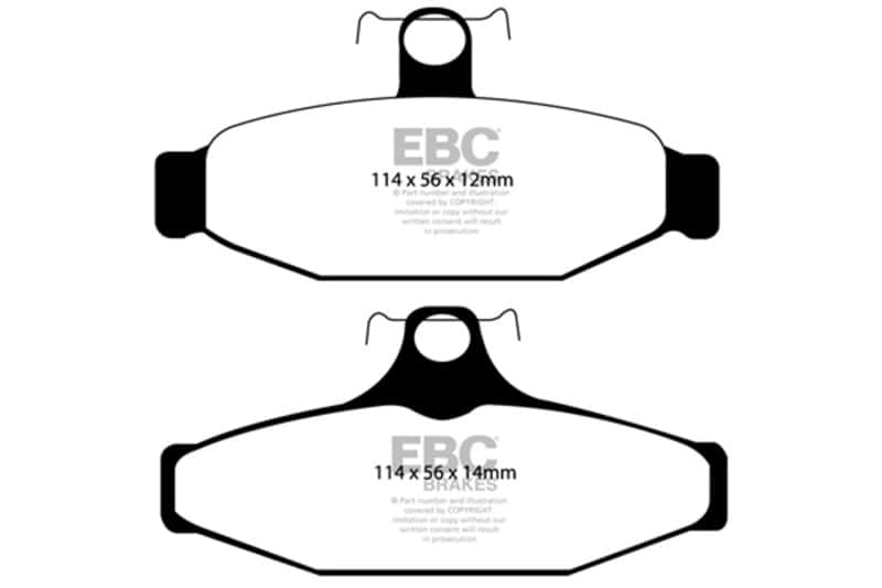 EBC — EBC 85-88 Chevrolet Camaro (3rd Gen) 2.8 (Performance Package) Ultimax2 Rear Brake Pads
Disc Brake Pad - view 1