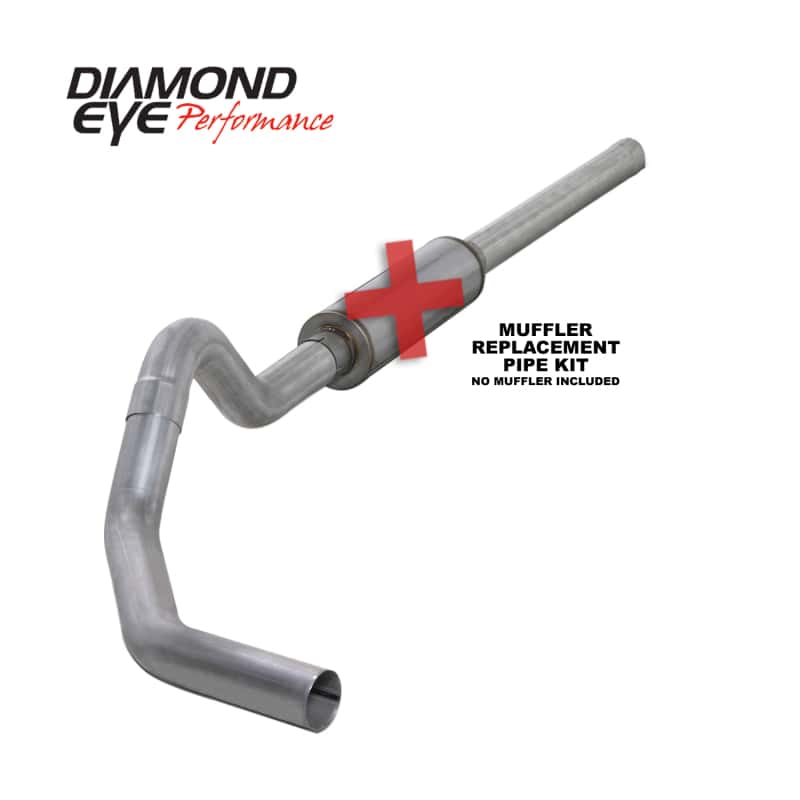 Diamond Eye Performance — Diamond Eye KIT 4in Catback MFLR RPLCMENT PIPE Single AL: 2004.5-2007.5 DODGE CUMMINS 600
KIT; 4in.; CB MRP SG - view 4