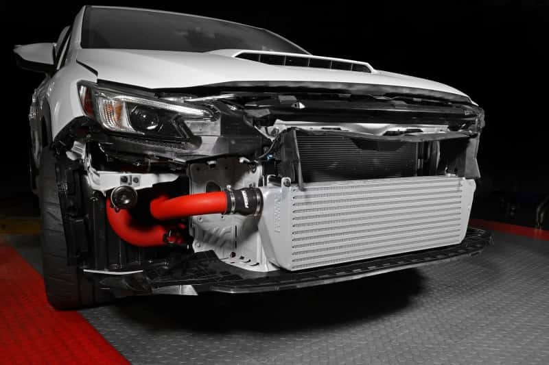 Perrin Performance — PERRIN 22-25 Subaru WRX Front Mount Intercooler Kit (Red Tubes & Silver Core) - view 5