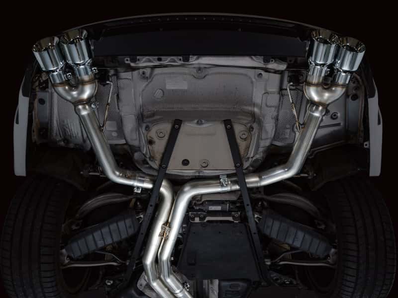 AWE Tuning — AWE Tuning 19-23 Audi C8 S6/S7 2.9T V6 AWD Track Edition Exhaust - Chrome Silver Tips
Track Exhaust - view 3