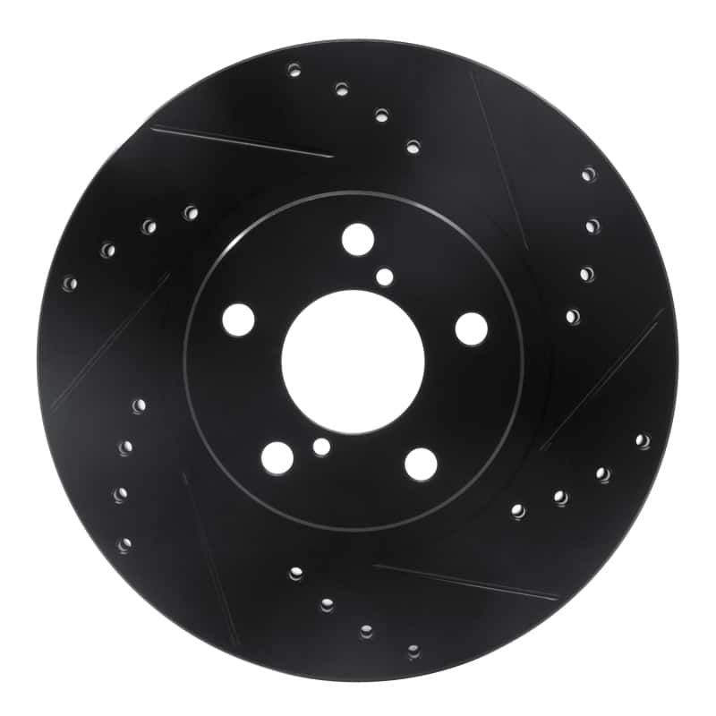 R1 Concepts — R1 90-16 Saab 9-2X Front Right Drilled & Slotted Black Brake Rotor
R1 Brake Rotor Drill - view 1