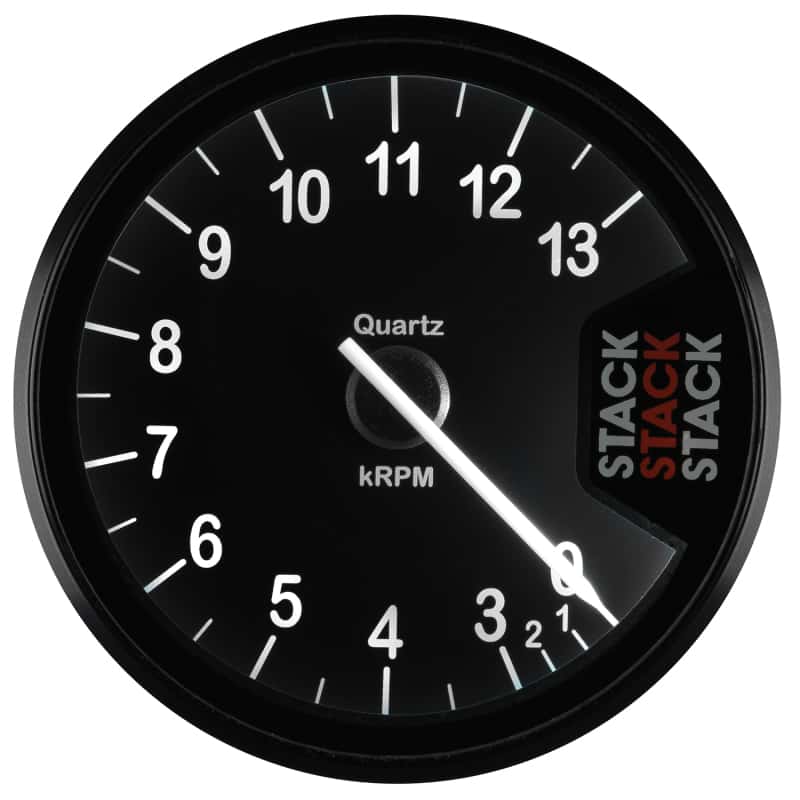 AutoMeter — Autometer Stack Clubman Tachometer 80mm 0-3-13K RPM - Black
Tach Club Blk 13kRPM - view 5